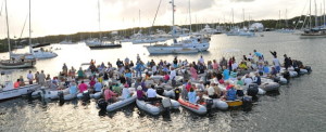 This is the annual Hope Town dinghy float; I know kind of weird, but a lot of fun