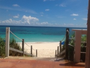 Hope Town beach where we regularly swim and snorkel